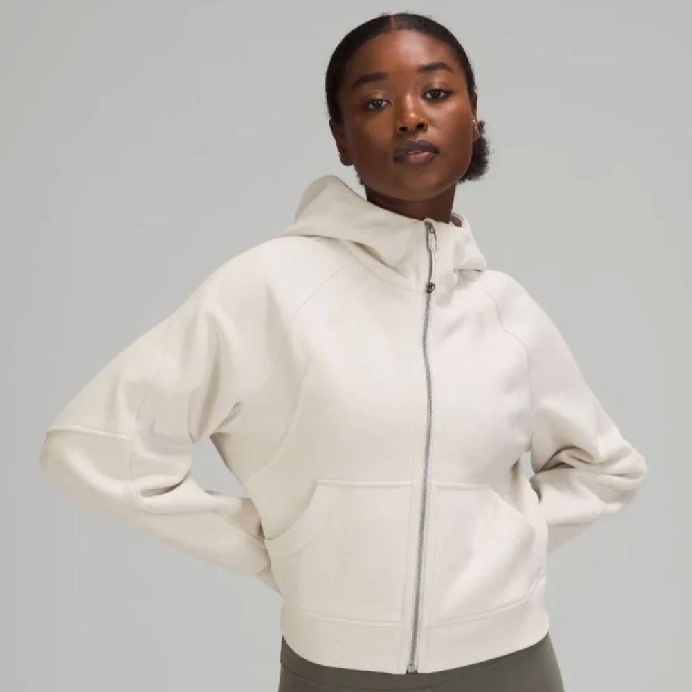 Lululemon Scuba Oversized Full Zip White Opal size XS/S